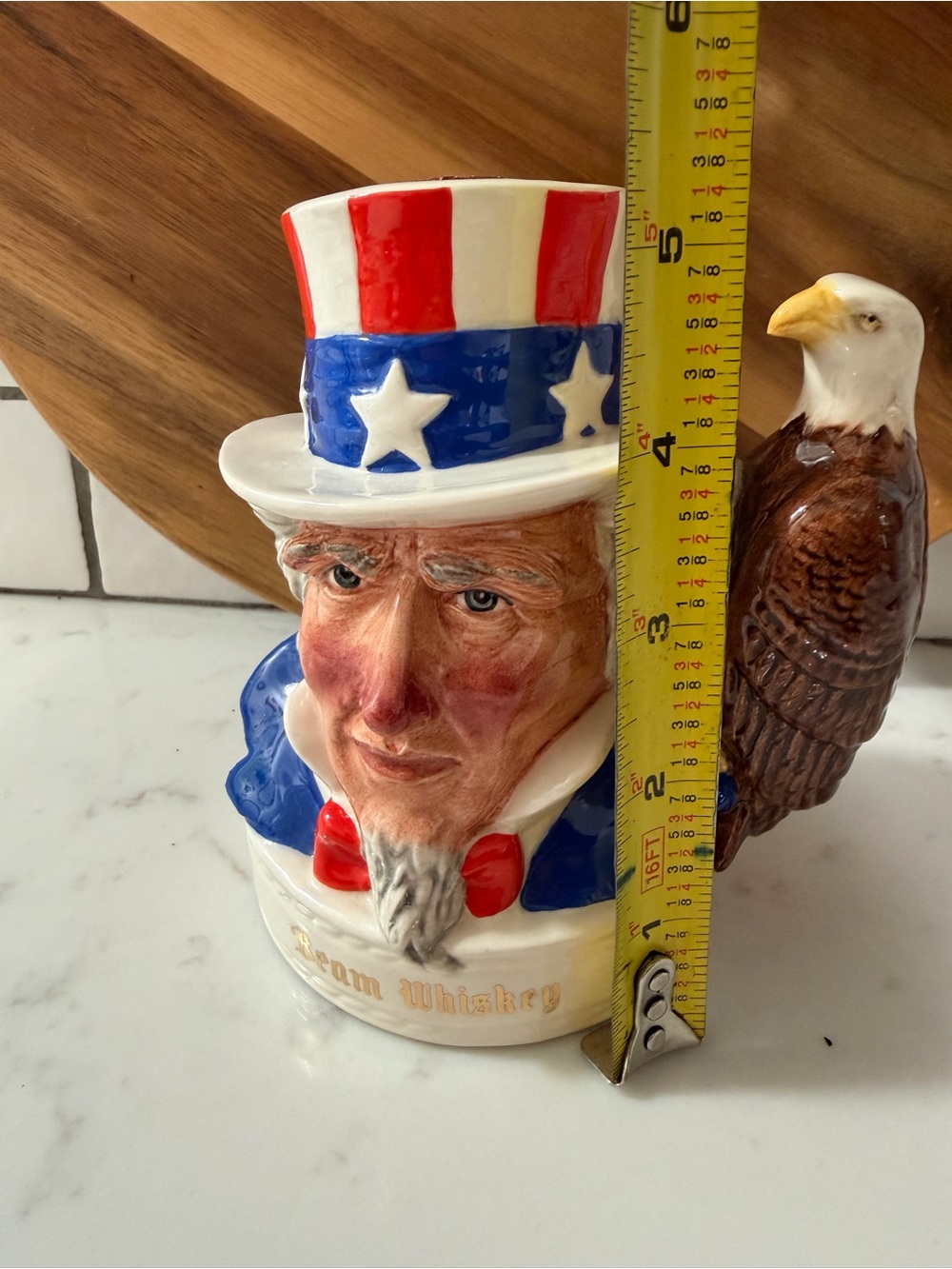 Vintage Royal Doulton Jim Beam Uncle Sam w/Eagle Decanter 1st Of The Series - Picture 10 of 10